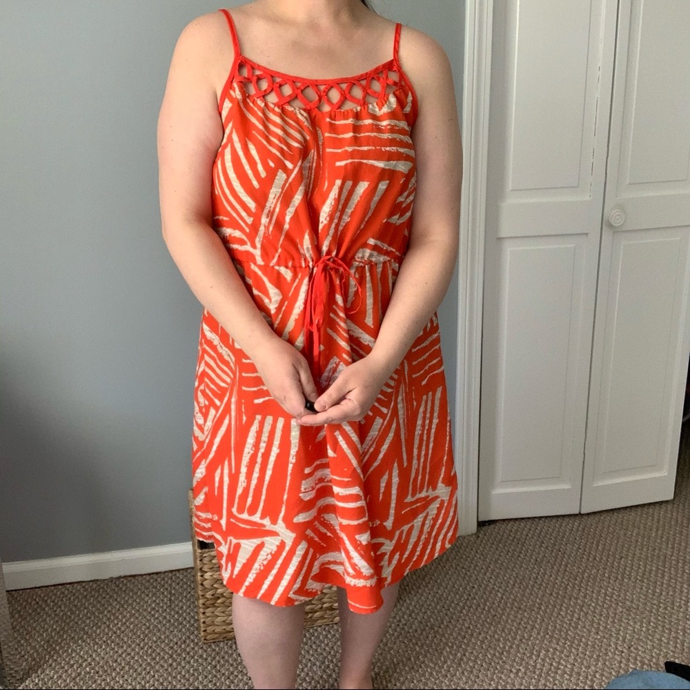 Mossimo Summer Orange Dress with Cutouts XL